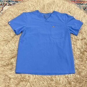 Figs blue scrub top size large
